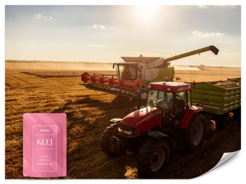 Fototapeta Muralo Traktor na Polu 200x140 cm 1szt.