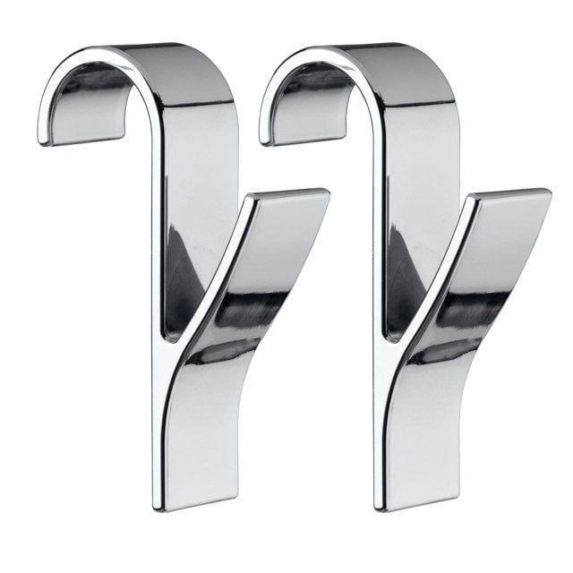 Wieszak Grzejnikowy Wenko Srebrny 2 Szt. Tworzywo Sztuczne Dedykowany do Grzejników Żeberkowych 1 szt.