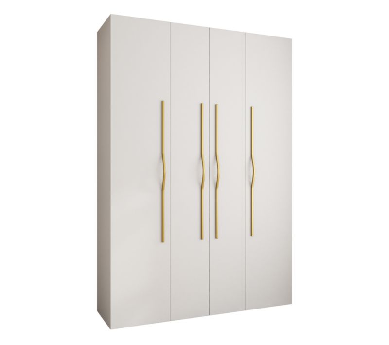 Szafa uchylna Garderoba COMO 2 170 (biały/złoty)