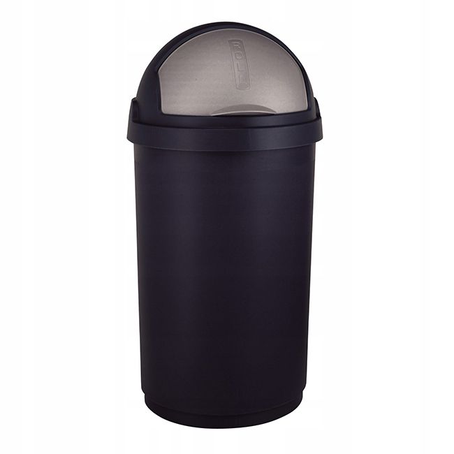 Kosz na śmieci 50L Curver, czarno-srebrny