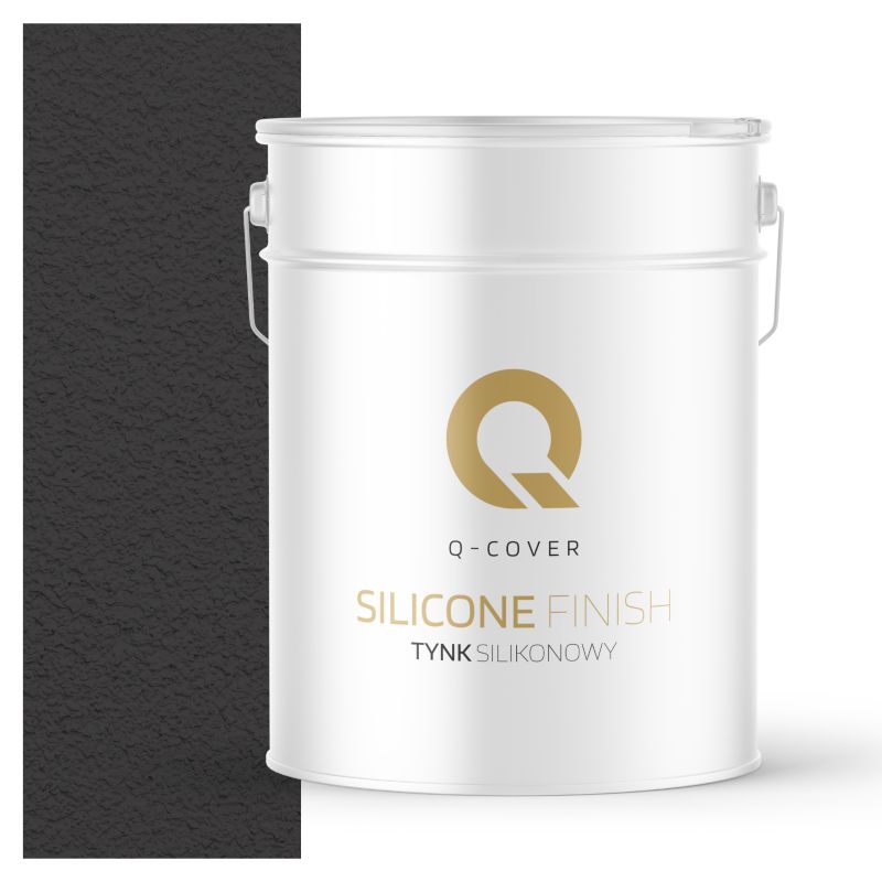 Tynk Silikonowy Elewacyjny Baranek 3.0mm Q-Cover Czarny F268 15KG