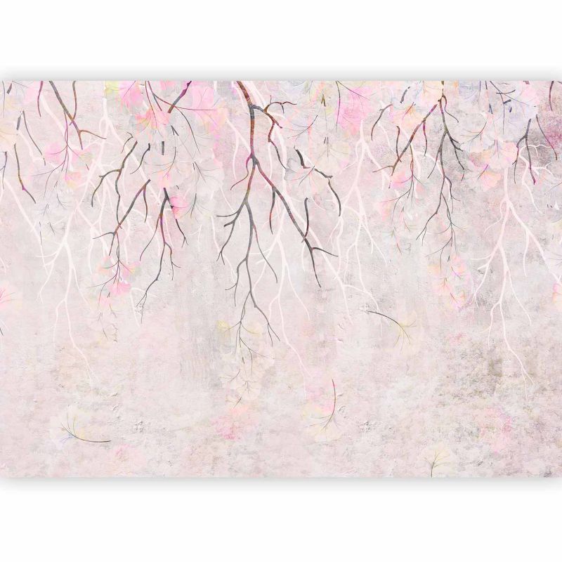 Fototapeta flizelinowa Artgeist 110g/m2 Kwiaty szara 150x105 (3 części) 1001aa rolka 1 szt