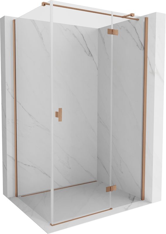 Kabina prysznicowa Mexen Mist-H T miedź szczotkowana 100 x 110 cm prawa 1 szt