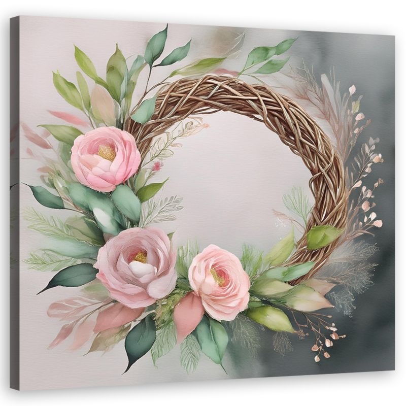 Obraz do salonu Feeby Różowe Kwiaty Abstrakcyjne 40x40 cm 1szt