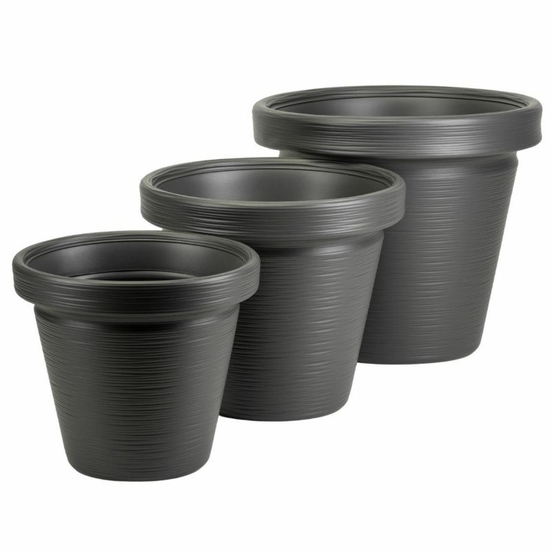 Zestaw donic ogrodowych SRTIA RIFLO HowHomely 33, 40, 47 cm antracyt 3 szt