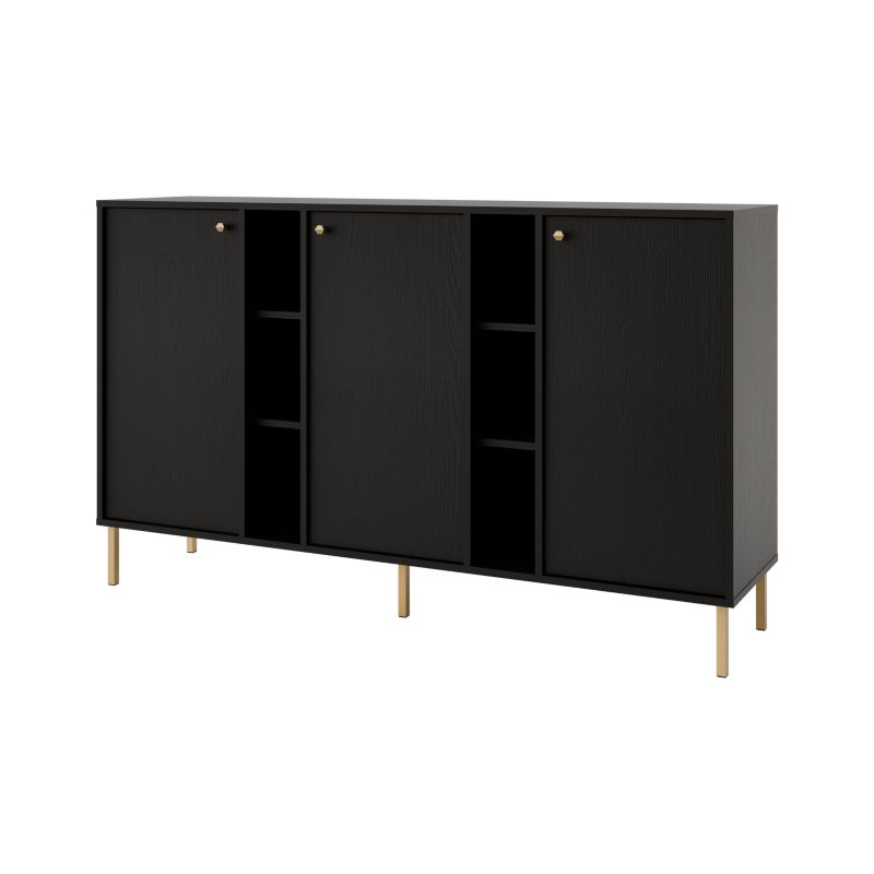 Komoda trzydrzwiowa Bonni Sakai 2 3F T823 Czarny 1 szt.