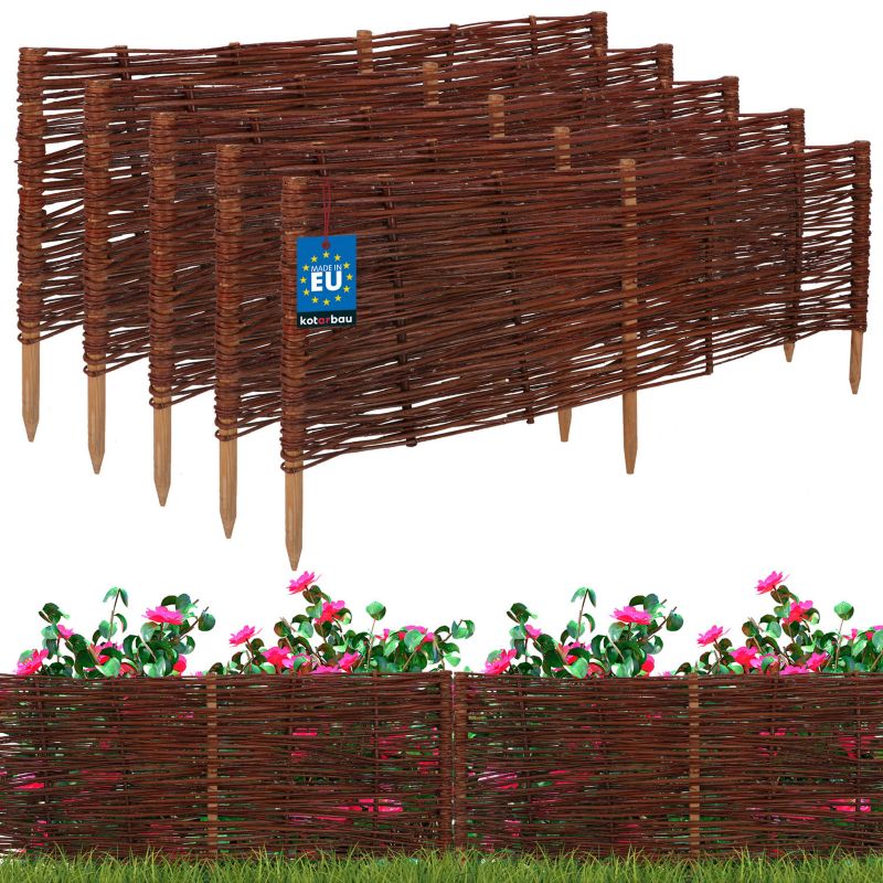 Płotek ogrodowy KOTARBAU wiklinowy 100x40 cm 5 szt.