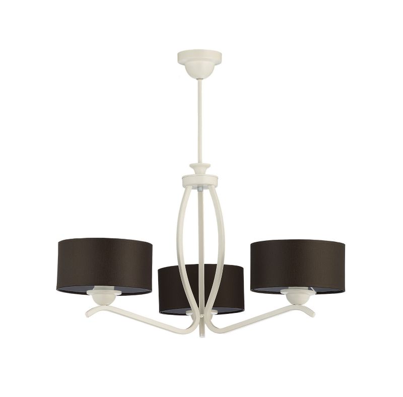 Lampa sufitowa Jupiter KASZMIR biało-brązowa 3xE27x40W IP20 - 1 szt