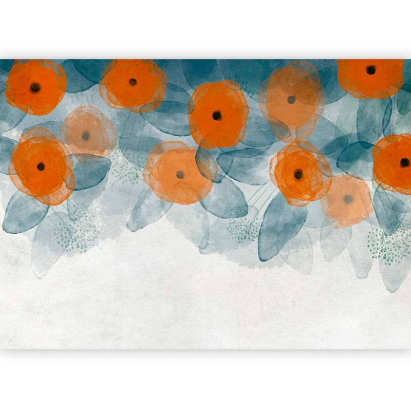 Fototapeta flizelinowa Artgeist 170 g/m2 wodoodporna Kwiaty szara 300x210 (6 części) 10093ac rolka 1 szt