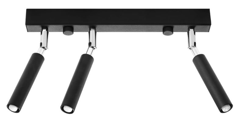 Spot oprawa sufitowa Sollux Lighting Eyetech czarny-chromowany 3 x G9 x 12W IP20 wym: 40 x 3 cm - 1 szt.