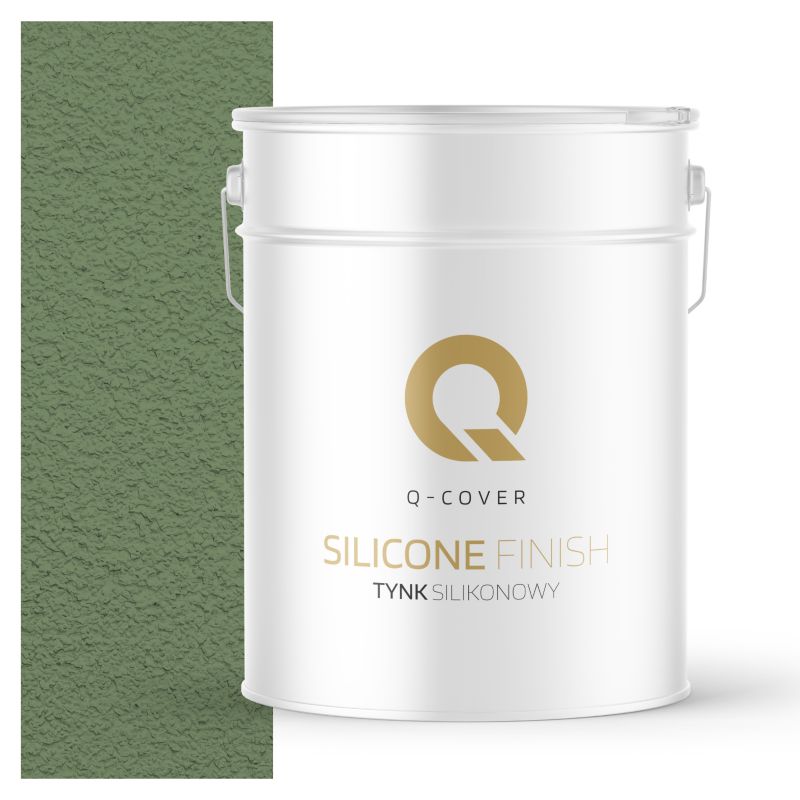 Tynk Silikonowy Elewacyjny Baranek 1.5mm Q-Cover Zielony ciemny F476 15KG