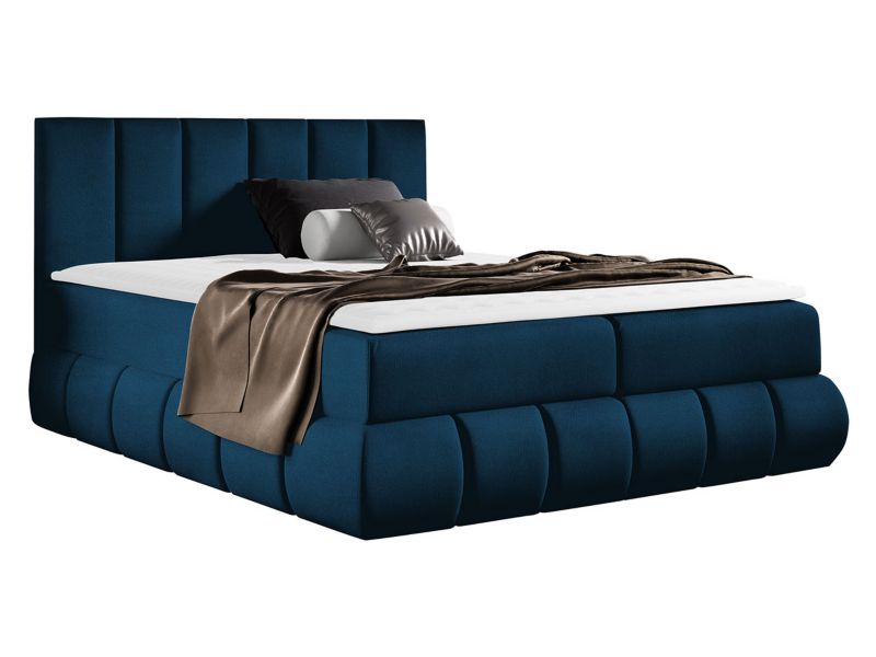 Łóżko kontynentalne MIRJAN 24 Venezia 120x200 ciemny szafir 1 szt.
