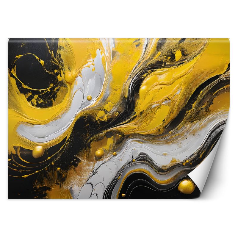 Fototapeta Feeby Żółto Czarna Abstrakcja Tekstura Loft 150x105 1 szt