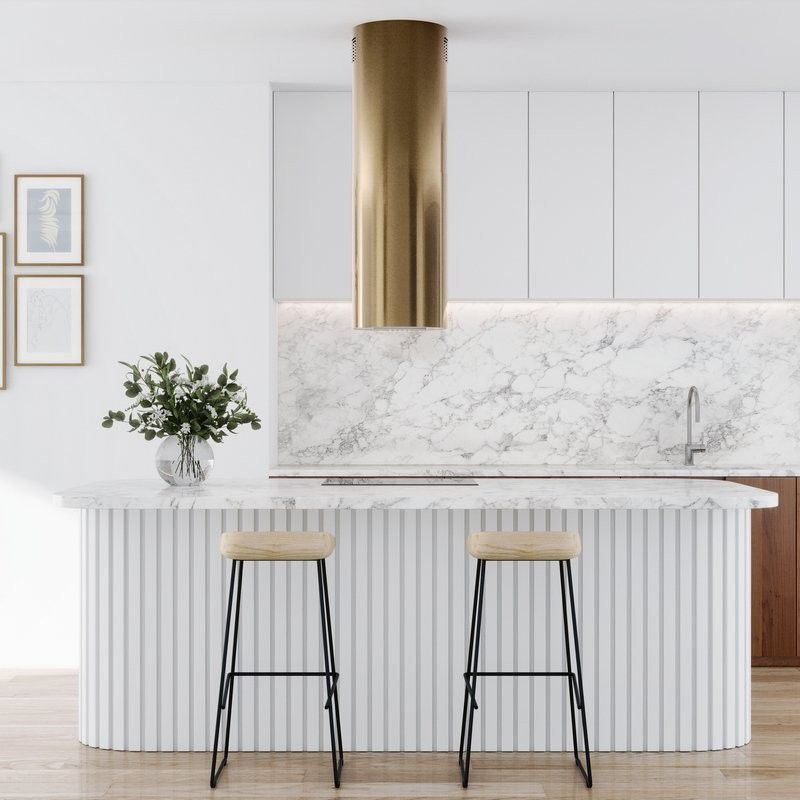 GLOBALO Okap wyspowy 39cm LOBELIO ISOLA 39.1 carmel gold 570 m3/h 1szt.