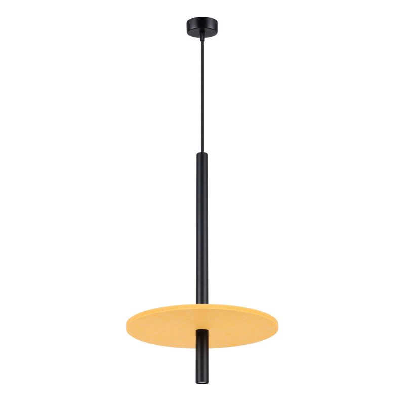 Lampa sufitowa filcowy krążek Sollux Lighting FELTRO czarno-żółta 1xG9x8W IP20 - 1 szt