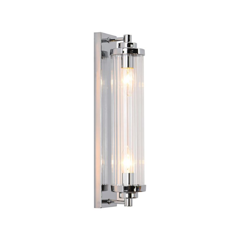 Kinkiet ścienny Light Prestige Lorenzo srebrno-transparentny 2 x E14 x 40W IP20 wym: 42 x 8 cm - 1 szt.