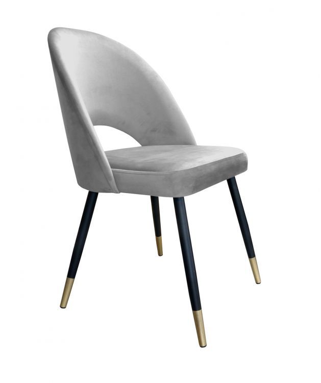 Krzesło ISKAR VELVET GOLD szare ATOS 1 szt.