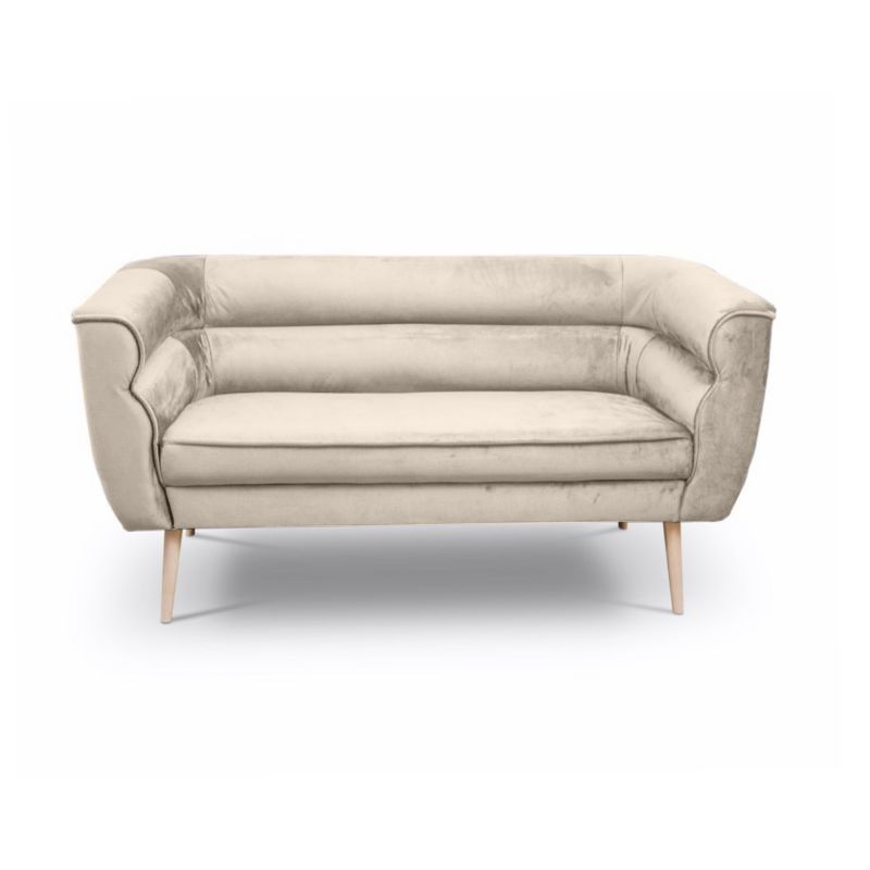 Sofa dwuosobowa Bettso Maro na drewnianych nogach w stylu skandynawskim beżowy 1szt.