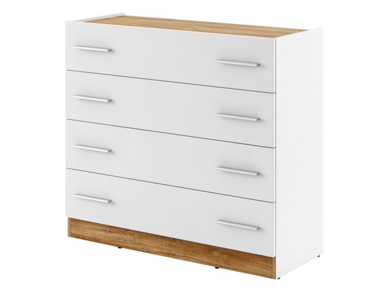 Komoda MIRJAN 24 Dentro DT-04 biały / dąb stirling 1 szt.