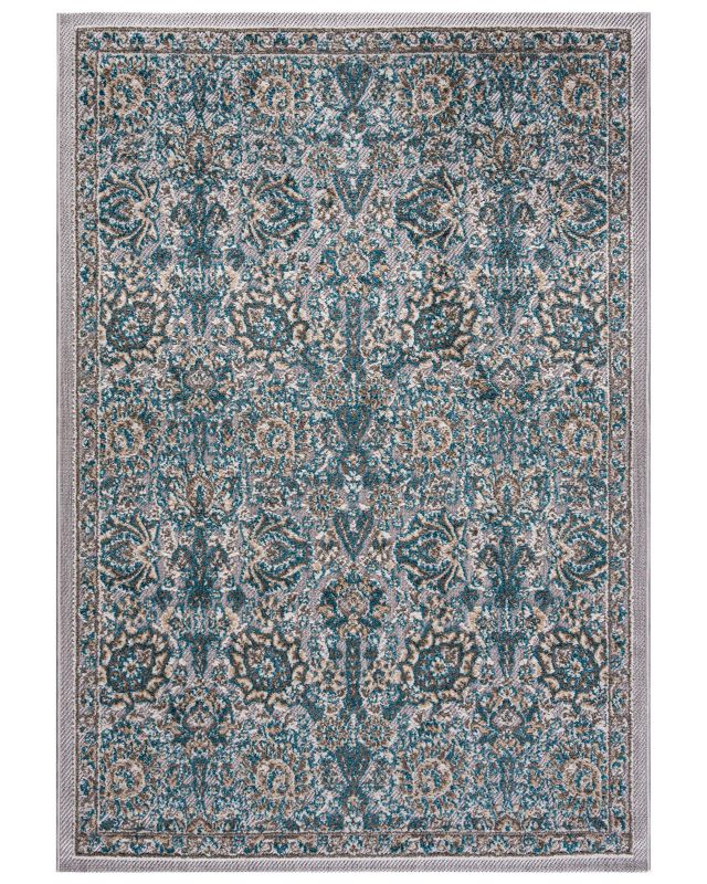 Dywan zewnętrzny/wewnętrzny orientalny Saronno Blu Mazovia 160x230cm wodoodporny na balkon, taras, niebieski 1 szt.