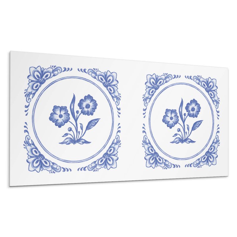 Kafelki samoprzylepne Wallfluent 40x20 cm Okrągły wzór z kwiatami 10 szt.