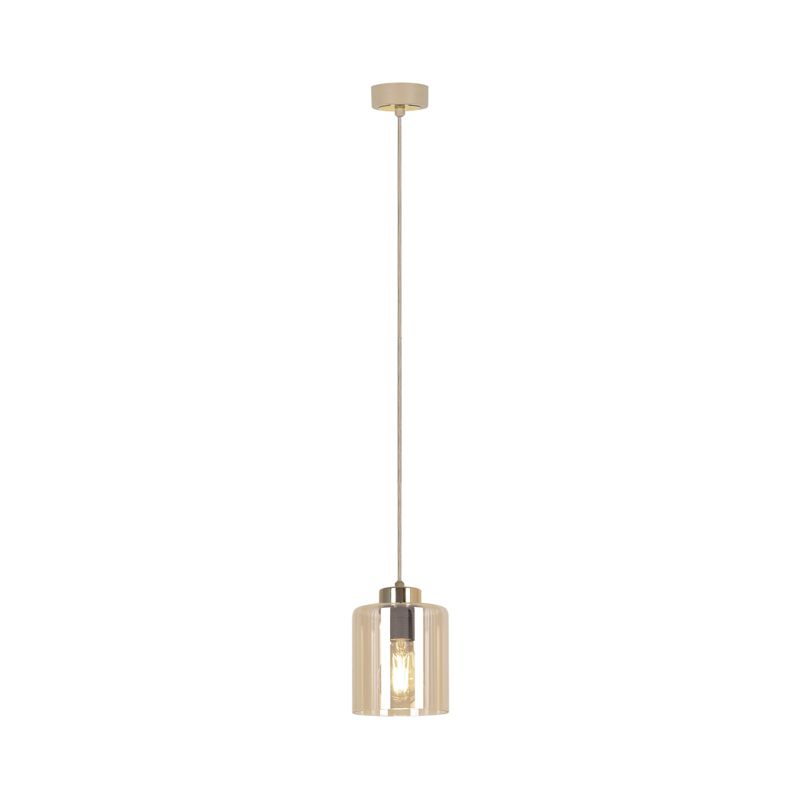 Lampa sufitowa szklana tuba Kaja VANES beżowa 1xE27x40W IP20 - 1 szt