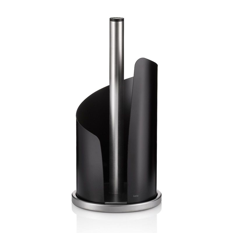 Stojak na ręcznik papierowy Kela Stella czarny metal, wys. 32 cm, śr. 15 cm, 1 szt.