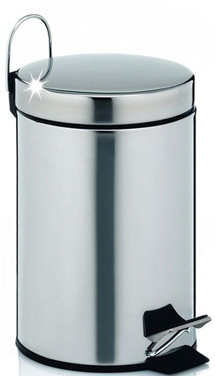 Kosz na śmieci Kela Dusty z pedałem 3L stal nierdzewna srebrny błyszczący 1 szt.