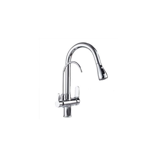 Bateria kuchenna Lauferi MILENE mosiężna z wyciaganą wylewką czarna retro 1 szt.