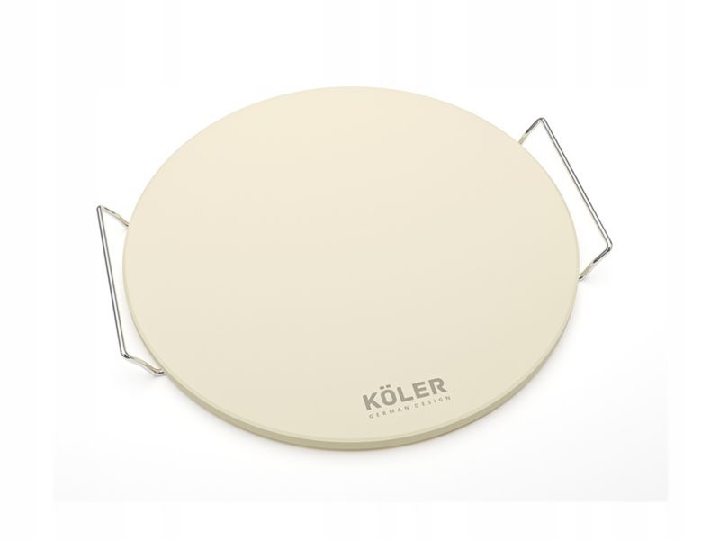 Kamień do Pizzy KOLER Kordieryt Ceramiczny z Uchwytami Okrągły 38cm 1 szt.