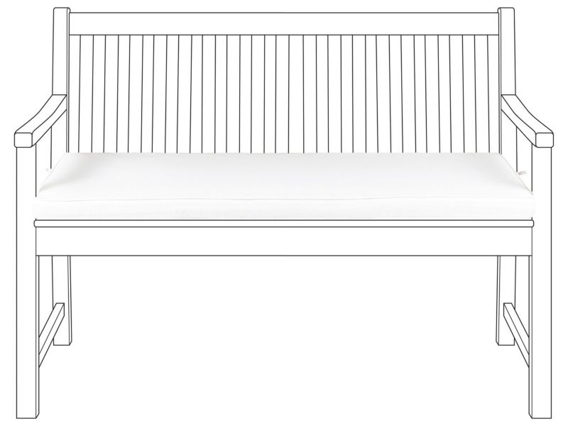 Poduszka na ławkę ogrodową 112 x 54 cm biała Vivara 1 szt.