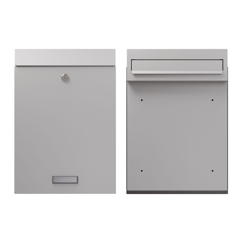 Skrzynka na listy, Sillar, przelotowa, dwustronna, stal ocynkowana, 28.5 x 60 x 410 mm, srebrny, 1szt.