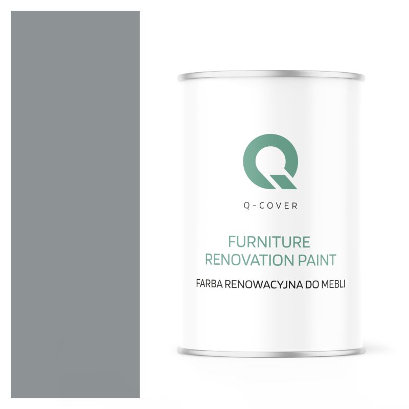 Farba Renowacyjna do Mebli Q-Cover Szary RAL7045 Wysoki Połysk 1L