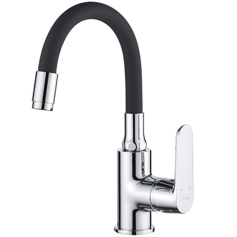 Bateria umywalkowa Kuchinox stojąca DIMA Elastyczna wylewka czarna 1 szt.