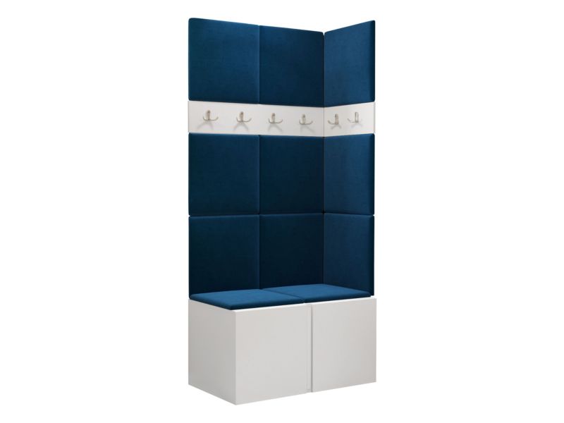 Garderoba MIRJAN 24 Orion I biały + granatowy 1 kpl.