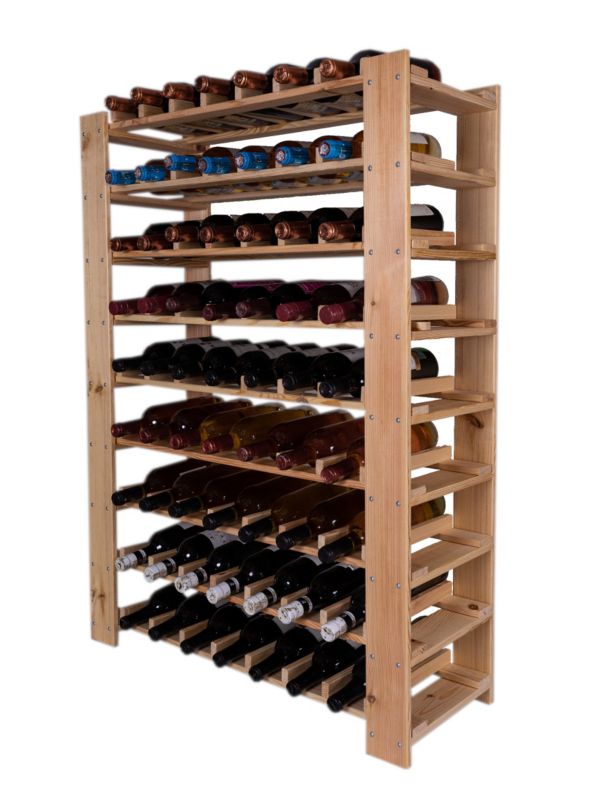 Stojak na wino MODO24 na 63 butelki 115 cm sosnowy naturalny 1 szt.