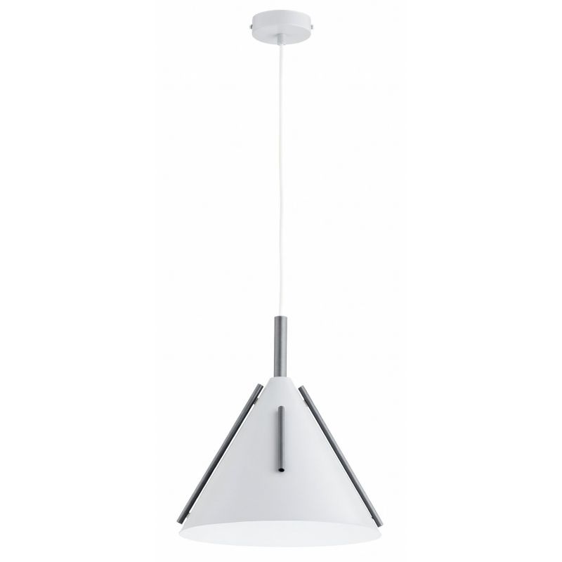 Lampa wisząca stożek Alfa FALKO biała 1xE27x15W IP20 wym:90x32x32cm - 1 szt.