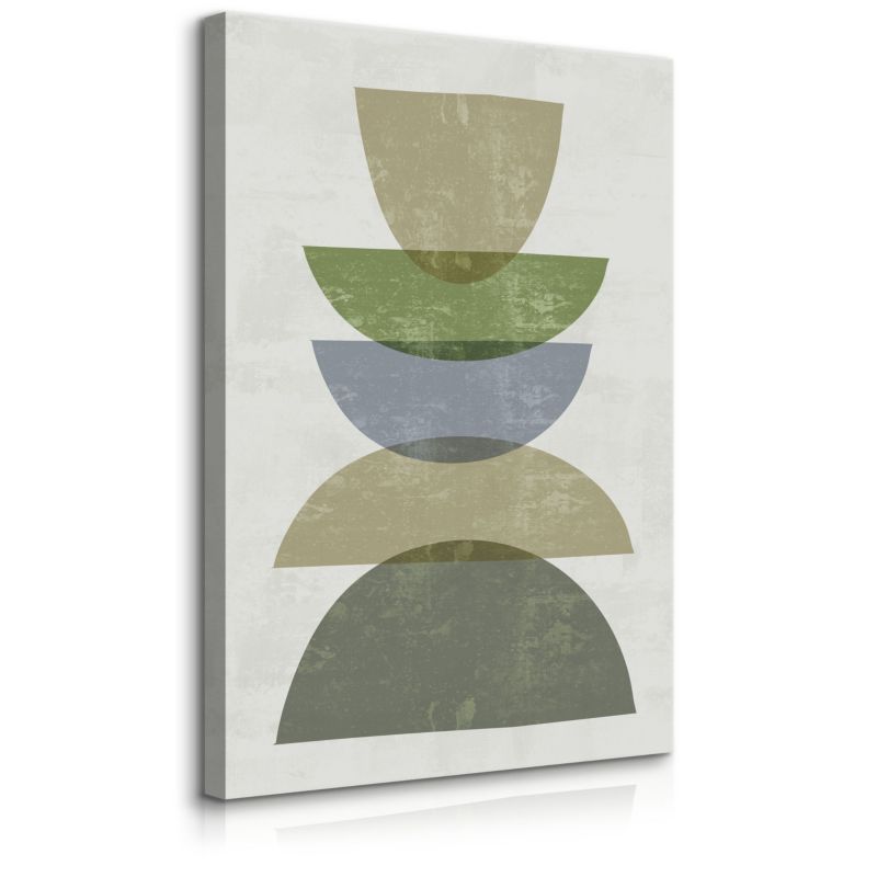 Obraz Muralo Do Sypialni Zielone Skały Akwarele Styl Boho Minimalizm 30x40 cm 1 szt.