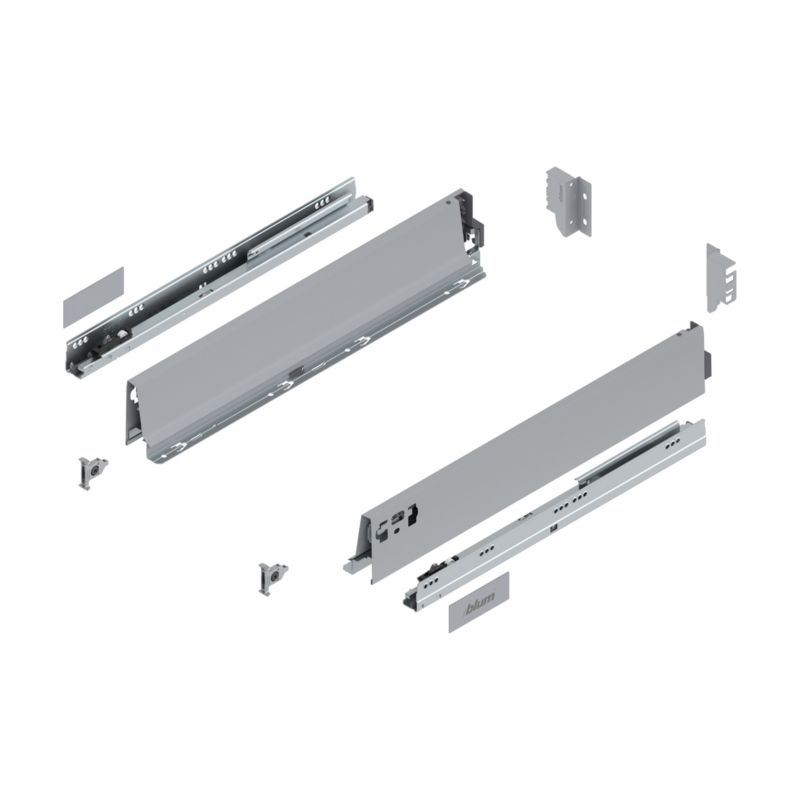 Bok szuflad Blum Antaro 500 mm niski szary