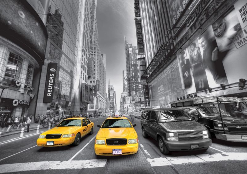 fototapeta Sanders & Sanders Nowy Jork szarymIniebieskim 360 x 254 cm - 1 rol.