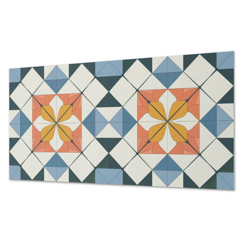 Winylowy Panel Z Grafiką ArtPrintCave 120x60 cm Geometryczny wzór kwiatowy 1 szt.