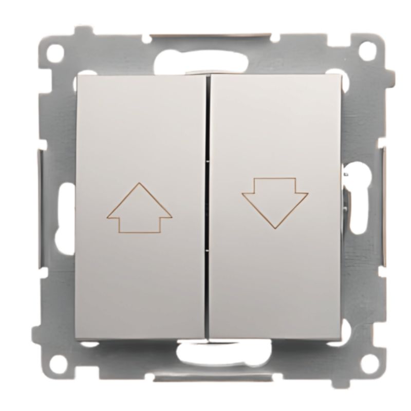 Wyłącznik Pojedynczy 1X Żaluzjowy Simon 54 Srebrny Mat Podtynkowy 1 szt.