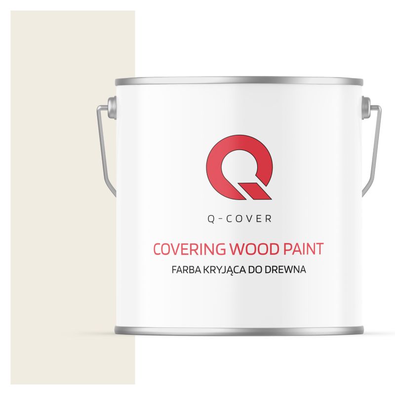 Farba Kryjąca do Drewna Q-Cover Biały Alpejski RAL9010 Półmat 5L