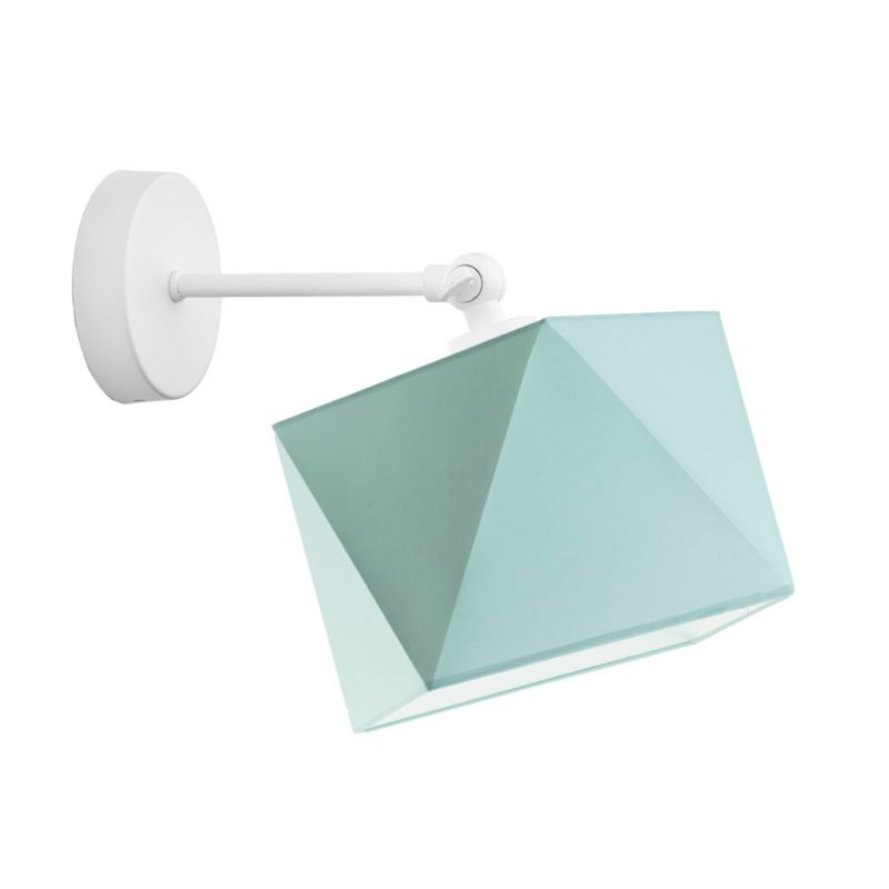 Kinkiet Volta Light Factory Loko Biały/Miętowy Abażur 1xE27 1szt.