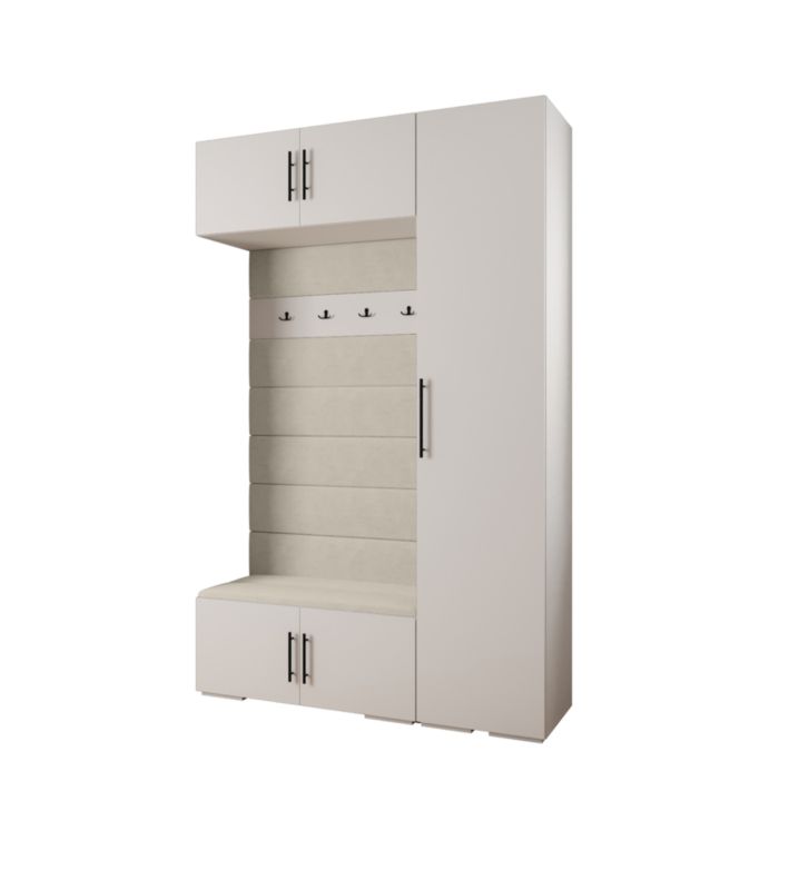 Garderoba do przedpokoju Abiks INOVA 3 Z19 biały+czarny+manila02 1 szt.