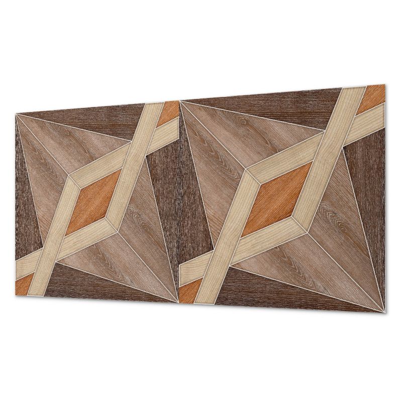 Okładzina Ścienna Z Grafiką PCV ArtPrintCave 100x50 cm Wzór geometryczny z drewna 1 szt.