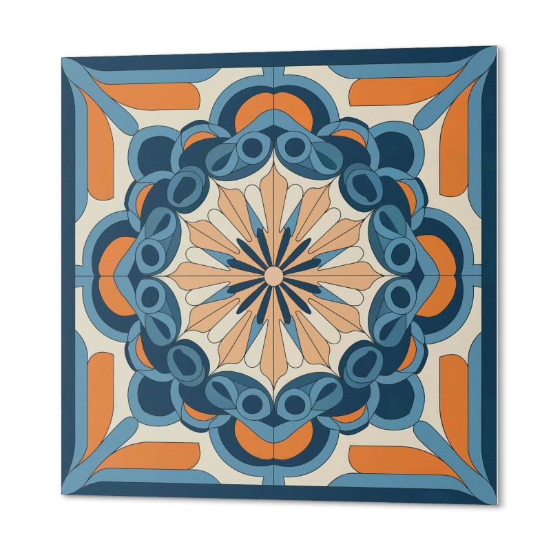 Winylowe Kafelki Samoprzylepne ArtPrintCave 30x30 cm Wzór mandali z motywem kwiatowym 9 szt.