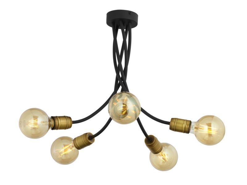 Lampa sufitowa Jupiter LUCE PAT. czarno-złota 5xE27x40W IP20 - 1 szt