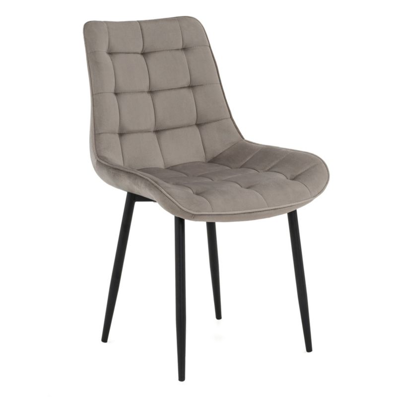 Krzesło MebleMWM ART830C welur cappuccino-9 nogi czarne 1 szt.