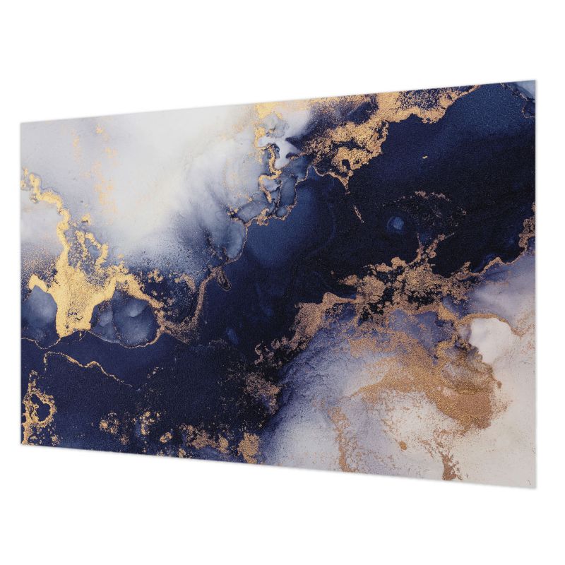 Tapeta Flizelinowa Z Nadrukiem Tulup 104x70 cm Granatowe Fale Do Salonu, Do Biura, Do Sypialni 1 szt.